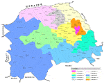 Colegiile Camera Deputatilor ale judetului Suceava (2012) - Harta administrativ politica pentru localitatile din judetul Suceava