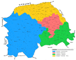 Colegiile Senat ale judetului Suceava (2012) - Harta administrativ politica pentru localitatile din judetul Suceava