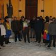 30 de suceveni au protestat pe ger în faţa Palatului Administrativ