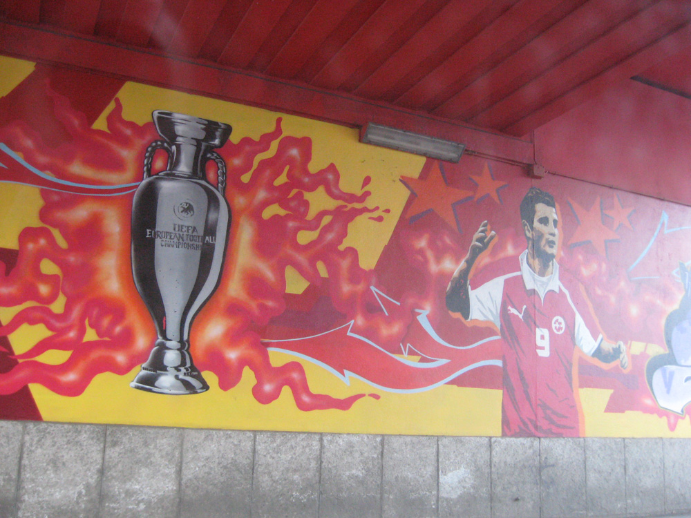 UEFA în graffiti. Foto: Daniela MICUTARIU
