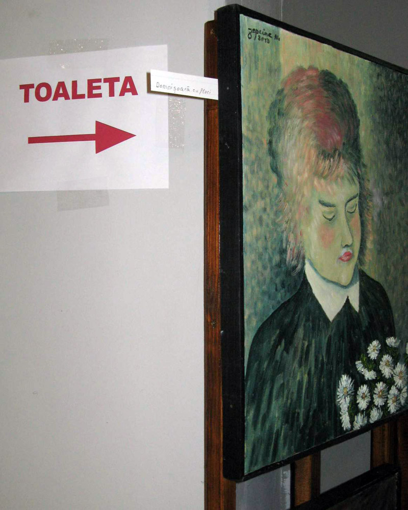 Spre TOALETA Domnişoarei cu flori. Foto: Tiberiu COSOVAN