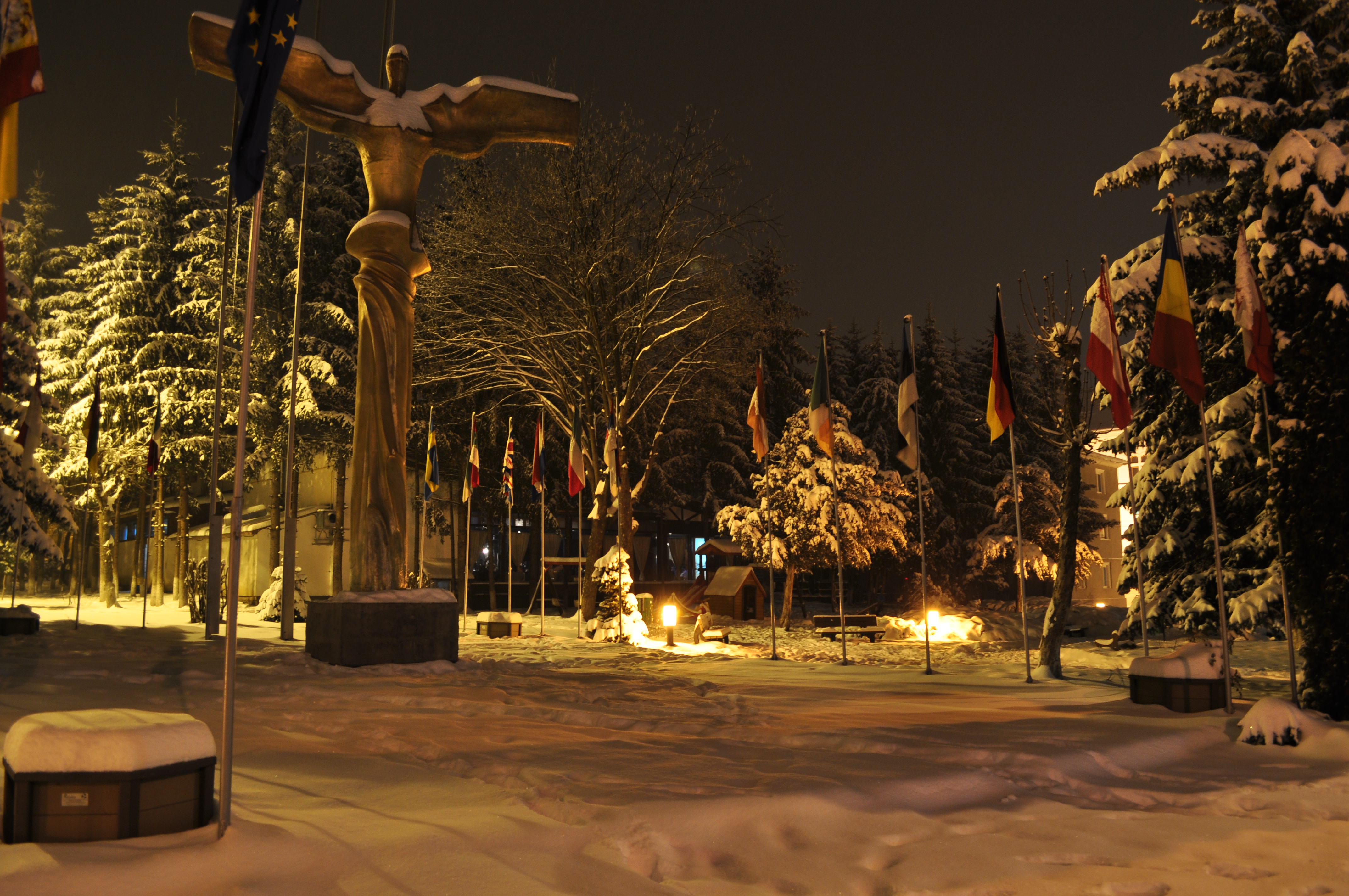 Iarna în centrul Sucevei