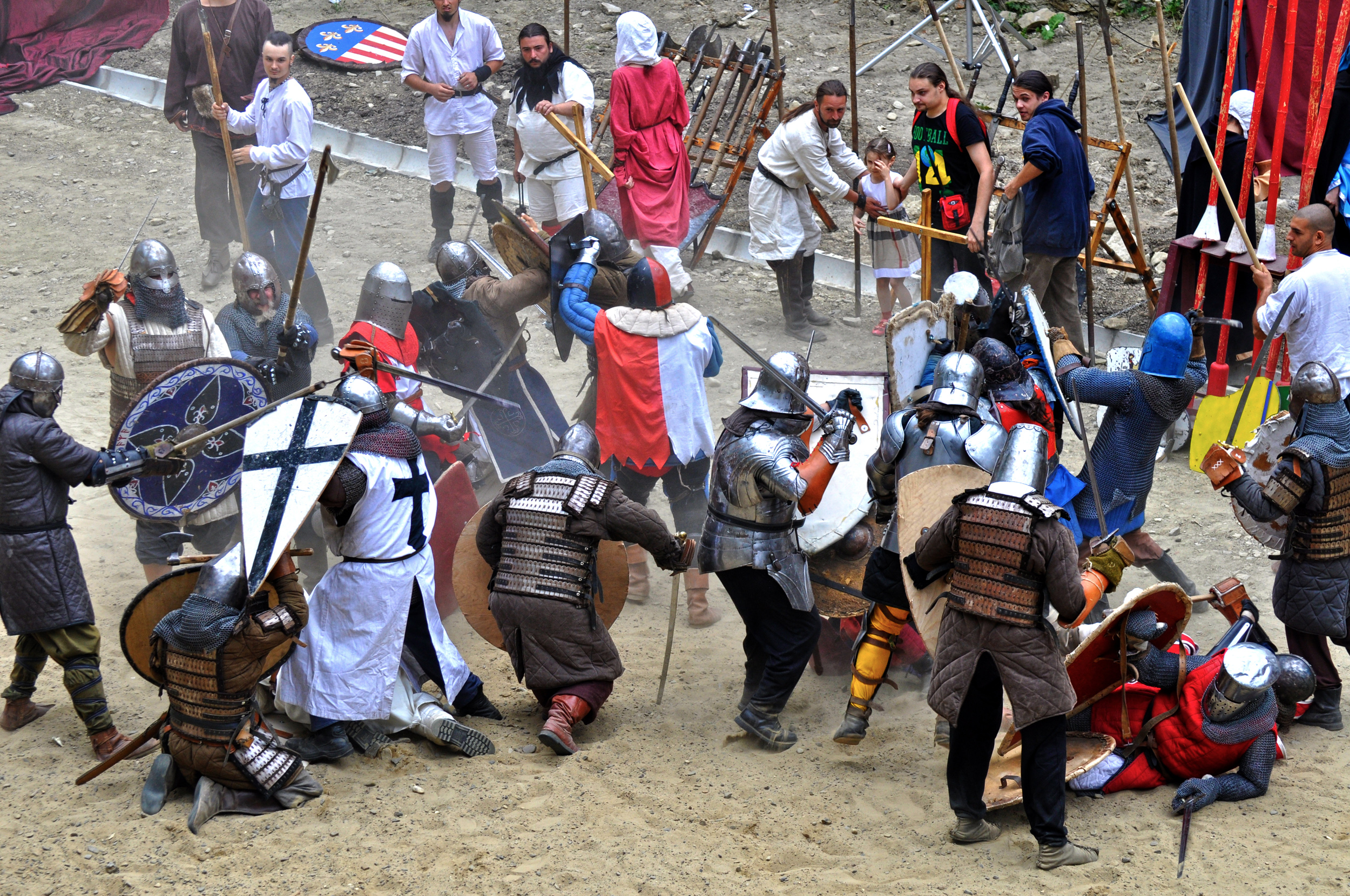 Lupte în şanţul de apărare al Cetăţii de Scaun