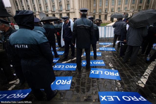 Poliţiştii au protestat la Bucureşti