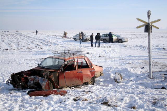 Dacia a fost proiectată la aproximativ 30 de metri de locul accidentului