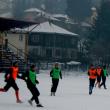 Antrenament pe terenul îngheţat din Vatra Dornei