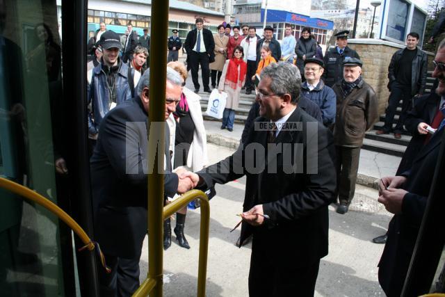 Ion Lungu, la inaugurarea autobuzelor noi ale TPL