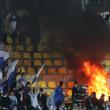 Galeria Poli Iaşi a dat foc la scaune în timpul meciului cu FC Vaslui. FOTO: Liviu CHIRICA - MEDIAFAX