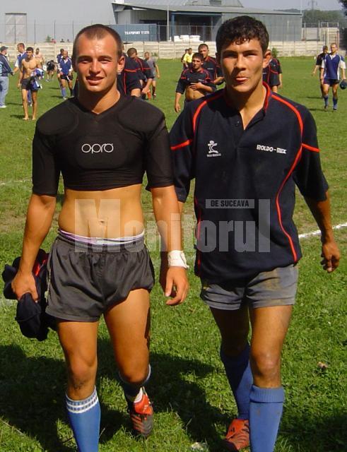 Flutur (stânga) şi Conache (dreapta) au fost printre cei mai buni sportivi din lotul naţionalei de rugby în 7