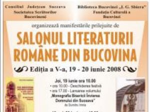 Afiş Salonul Literaturii Române din Bucovina