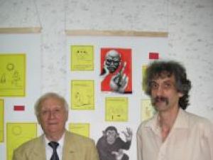 Graficienii satirici Radu Bercea şi Iulian Dziubinschi