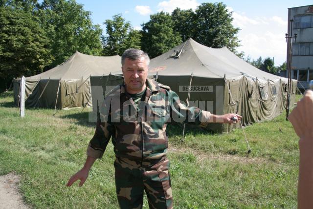 Lt. colonelul Anatoli Dutka, la tabăra militară de la Tărăşăuţi