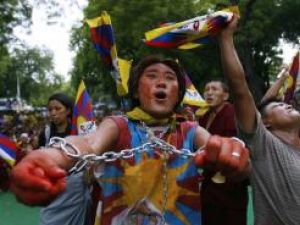 Jocurile Olimpice care încep azi, sub semnul protestelor pentru eliberarea Tibetului. Foto: MEDIAFAX