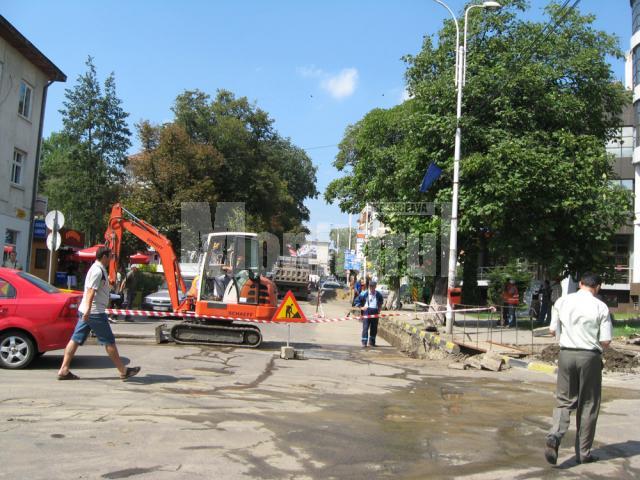 Strada Nicolae Bălcescu a fost închisă iar întreg traficul rutier a fost dat peste cap