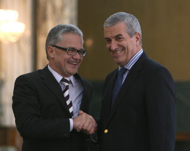 Directorul general al companiei Voestalpine, Wolfgang Eder, şi premierul Tăriceanu. Foto: CAPP