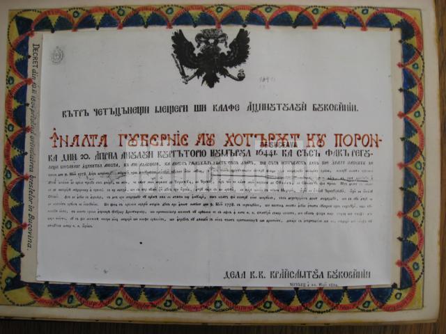 Decretul privind orânduirea breslelor în Bucovina (1804)