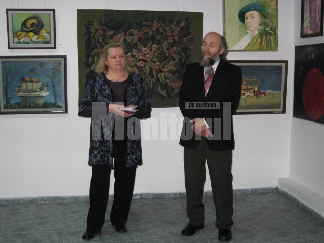 Lucia Puşcaşu şi Mircea Dăneasă la vernisaj