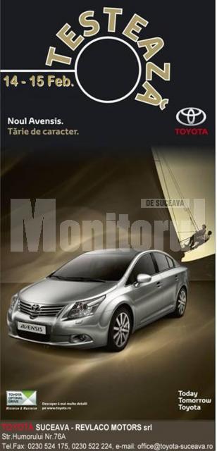 Debut: Descoperă şi testează noul Toyota Avensis la Suceava