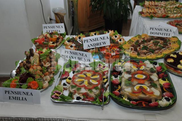 Expoziţia gastronomică oferită de reprezentanţii majorităţii unităţilor turistice din Suceviţa