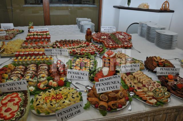 Expoziţia gastronomică oferită de reprezentanţii majorităţii unităţilor turistice din Suceviţa