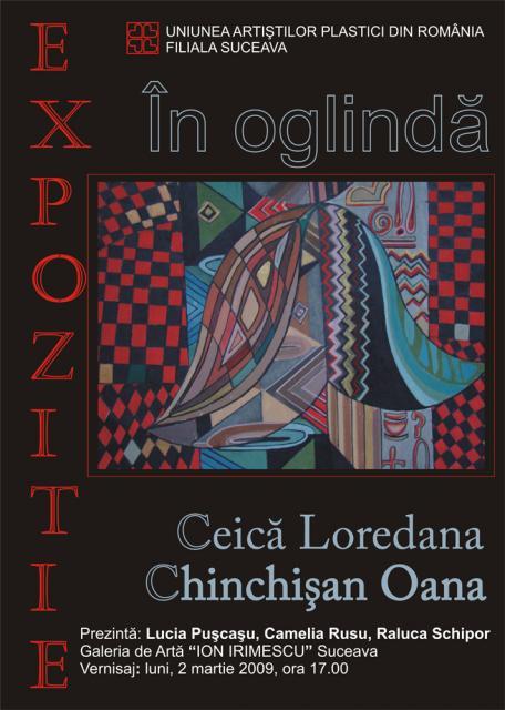 Afiş expoziţie „În oglindă”