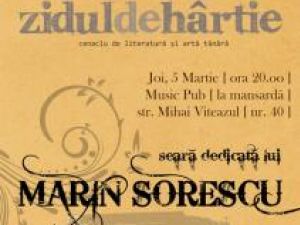 La Music Pub: Seară de literatură dedicată poetului Marin Sorescu