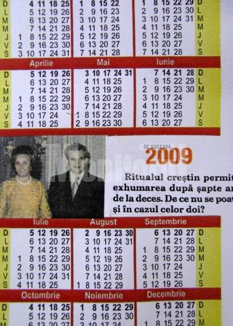 Câmpulung: Calendare cu Ceauşescu pentru publicitate politică