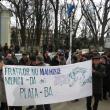 Nemulţumiţi: Prezenţă modestă la protestul sindicaliştilor din faţa Prefecturii Suceava