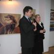 Mircea Petrariu şi Lucia Puşcaşu la festivitatea de inaugurare a galeriei