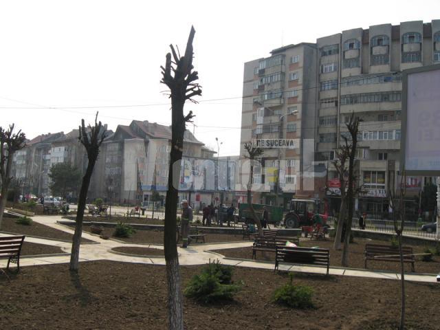 Parcul de la sensul giratoriu din Burdujeni