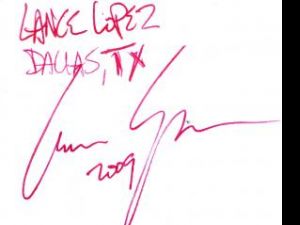 Autograf Lance Lopez