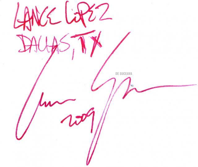 Autograf Lance Lopez