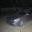 Autoturismul BMW a fost abandonat, iar şoferul fugar a încercat să dispară prin pădure, nu înainte de a lua plăcuţele de înmatriculare