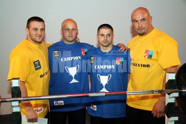 Mihai Cristi Tcaciuc, Iulian Radu, Ionuţ Lupu, Petre Pihureac, de la stânga la dreapta, o parte dintre protagoniştii concursului din week-end