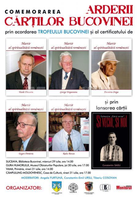 Afiş Comemorarea arderii cărţilor Bucovinei