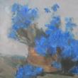Flori albastre, pictate de Eugen Sandu Raportoru