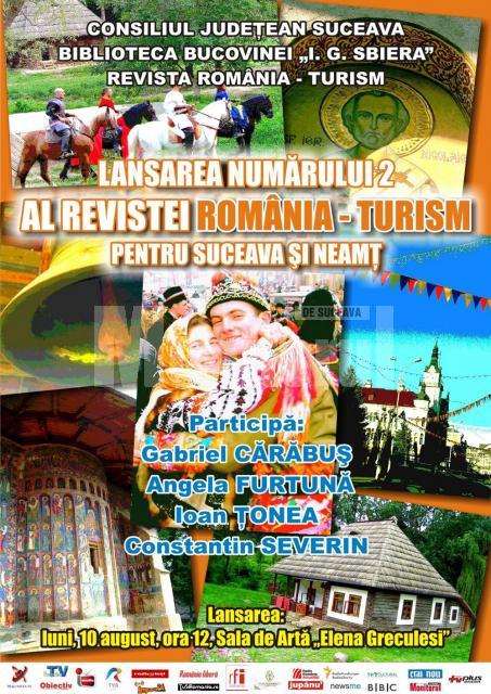 Luni, la Biblioteca I. G. Sbiera: Lansarea Revistei România - Turism, dedicată judeţelor Suceava şi Neamţ