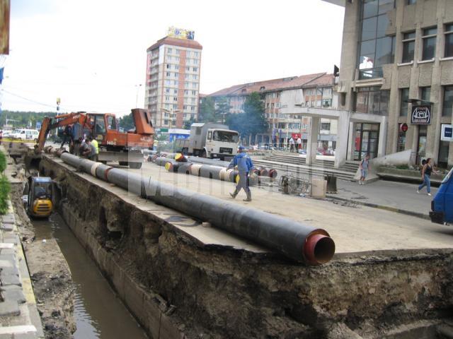 Strada Nicolae Bălcescu - lucrări ISPA la canalizare
