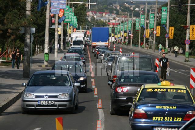 Trafic blocat: Viteza de circulaţie în Suceava este de 3,1 km/h