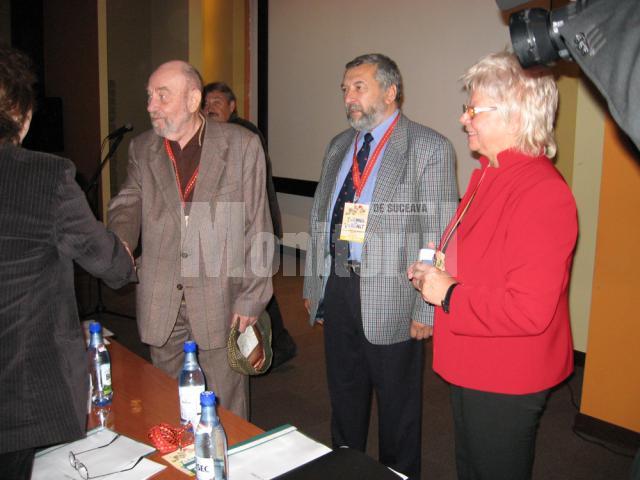Andrei Blaier, Mircea Bunescu şi Vera Romaniuc, la deschiderea oficială a Festivalului „Toamnă la Voroneţ”