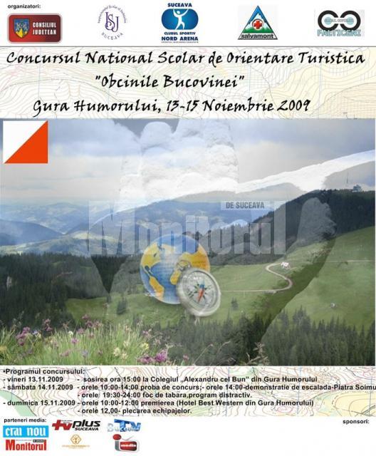 13-15 noiembrie: Concursul Naţional de Orientare Turistică „Obcinile Bucovinei”, la Gura Humorului