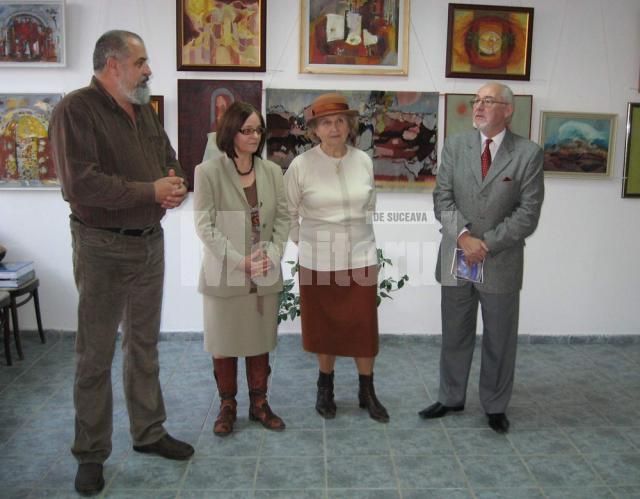 Niculai Morosan, Georgeta Gheorghiu, Eugenia Goras si Valentin Ciuca, la vernisaj