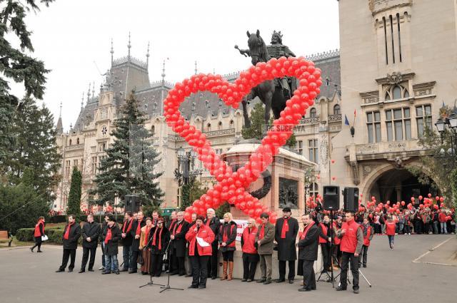 Acţiune – simbol în semn de solidaritate cu persoanele infectate cu HIV/SIDA