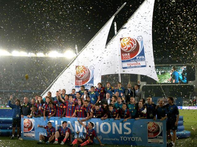 FC Barcelona a câştigat Campionatul Mondial al cluburilor, acesta fiind al şaselea trofeu obţinut de echipă în 2009. Foto: MEDIAFAX
