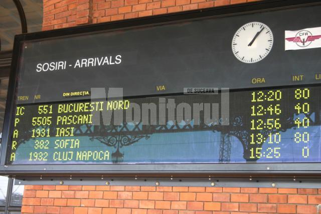Majoritatea trenurilor au circulat cu întârzieri de aproximativ o oră