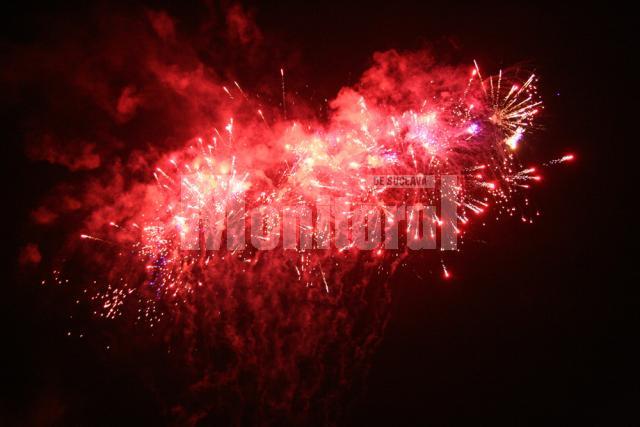 Impresionant foc de artificii de Ziua Unirii