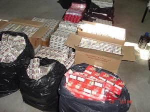 Au fost confiscate  7.500 de pachete de ţigări