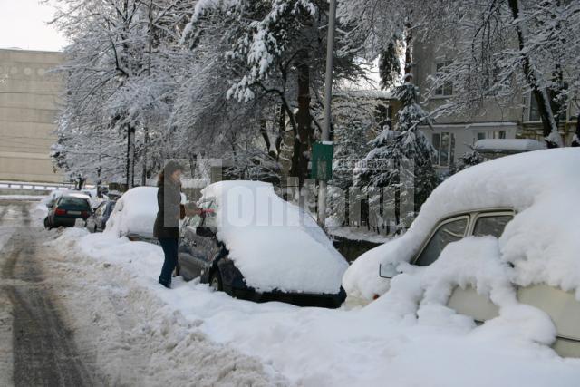 Nici municipiul Suceava nu a fost scutit de probleme din cauza ninsorii