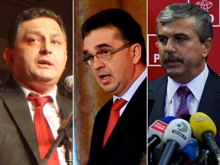 •	Vanghelie, Oprişan, Nica, între vicepreşedinţii PSD. Foto: MEDUAFAX