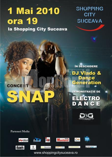 Pe 1 Mai: Concert SNAP, la Shopping City Suceava